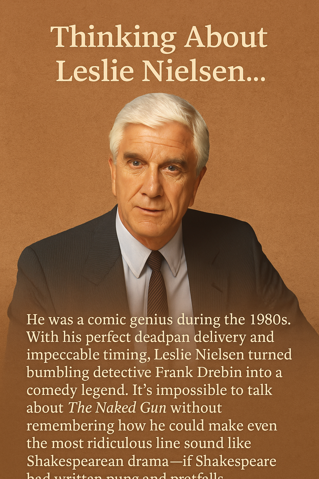 The Naked Gun Reboot: Liam Neeson Takes Up the Badge (and the Banana Peel)
