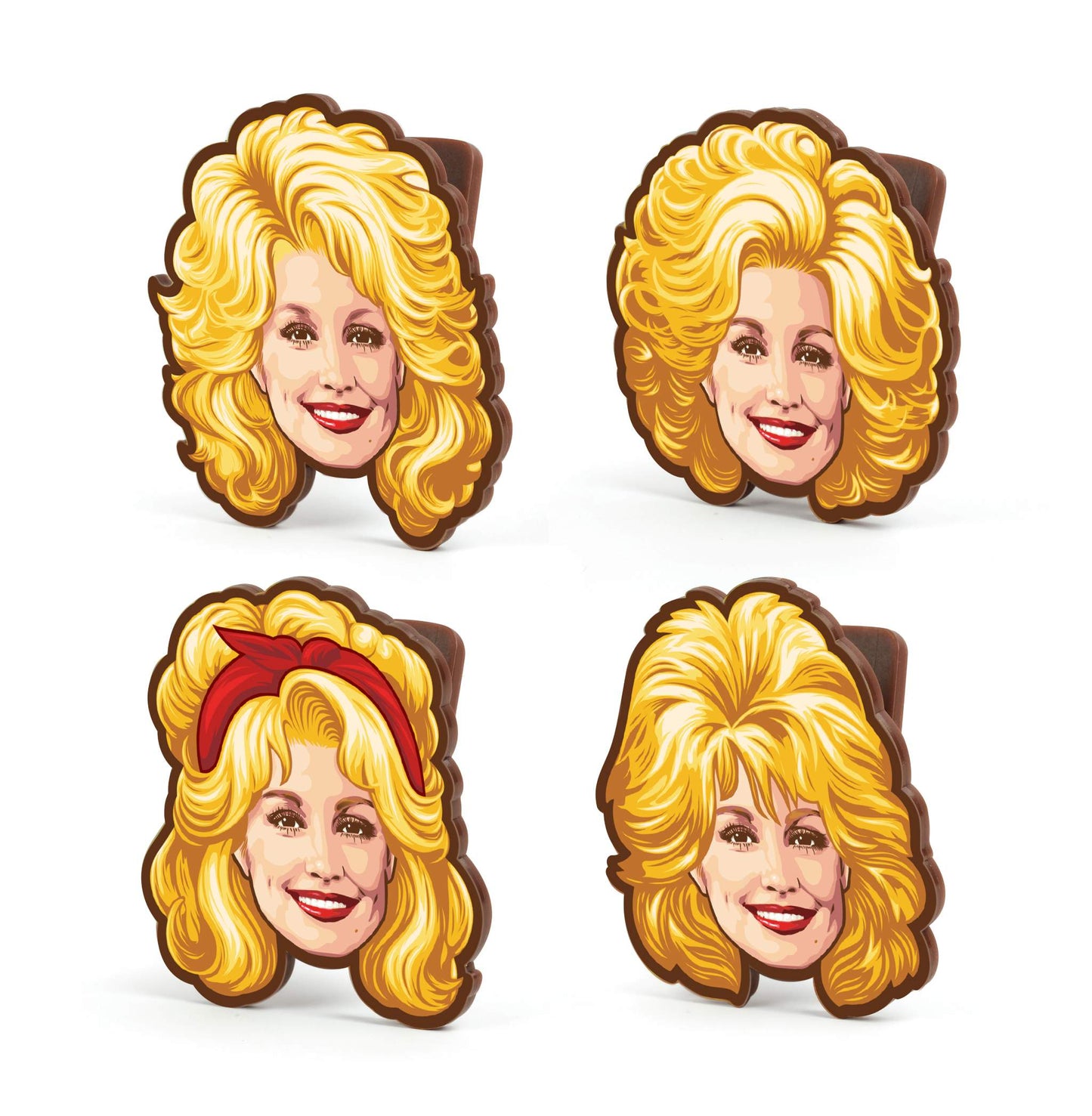 Dolly Parton Chip Clips with her Face on Them