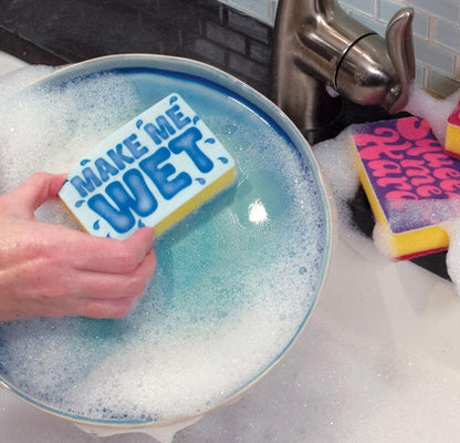 Make Me Wet Squeeze Me Hard Kitchen Sponge Set