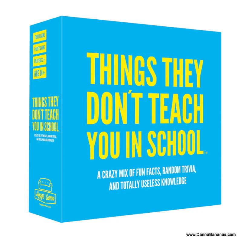 Things They Don't Teach You in School trivia game box