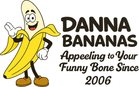 Danna Bananas logo featuring a cartoon banana