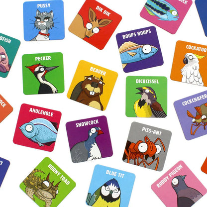 Hands Off My Pecker animal tiles funny party game