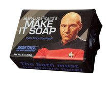 Jean-Luc Picard's Make It Soap Earl Grey Scented Bar of Soap in a Star Trek Themed wrapper.