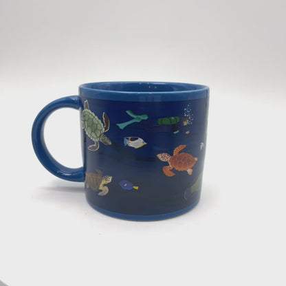 Sea Turtles at the Coral Reef Heat Change Mug