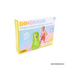 Box of Dinosaur Wiggle Wobble Splashy Sprinkler – funny inflatable outdoor toy for kids ages 3 and up
