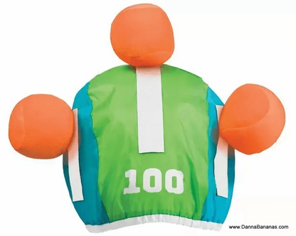 Hi there Orange you Glad hat with balls on top