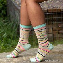 Shhh.... I'm Over-Thinking Women's Crew Socks on Feet