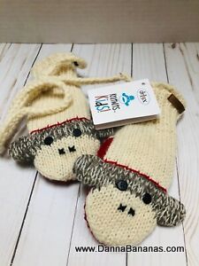 Sock Monkey Mitts - Kids