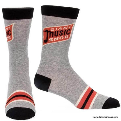 Giant Music Snob Men's Crew Socks on the Couch Picture