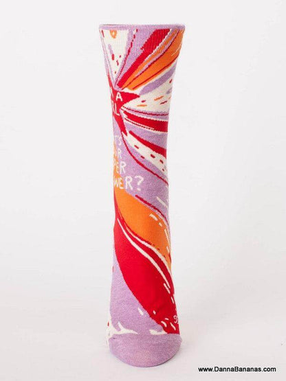 I'm A Girl What's Your Super Power Women's Crew Socks