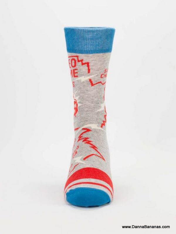 Video Game Men's Crew Socks Outsde Picture
